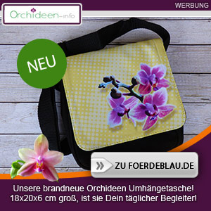 Tolle Umhängetasche mit Orchideen-Motiv